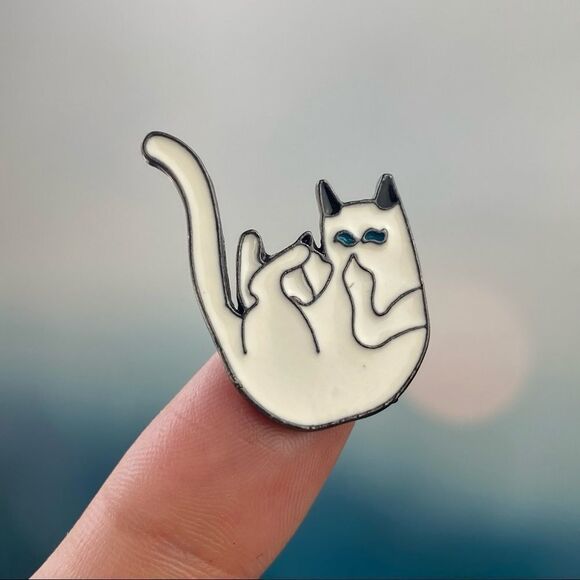 Lord Nermal Falling Cat Enamel Pin/ Brooch Lapel - Picture 1 of 6